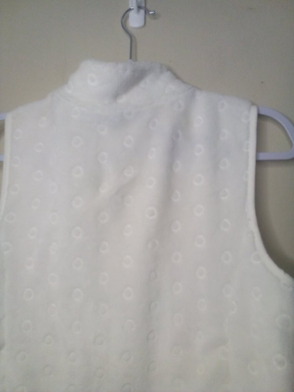 Kim Rogers Fleece Vest Women M Full Zip Sleeveless Soft Pockets White - Picture 11 of 13